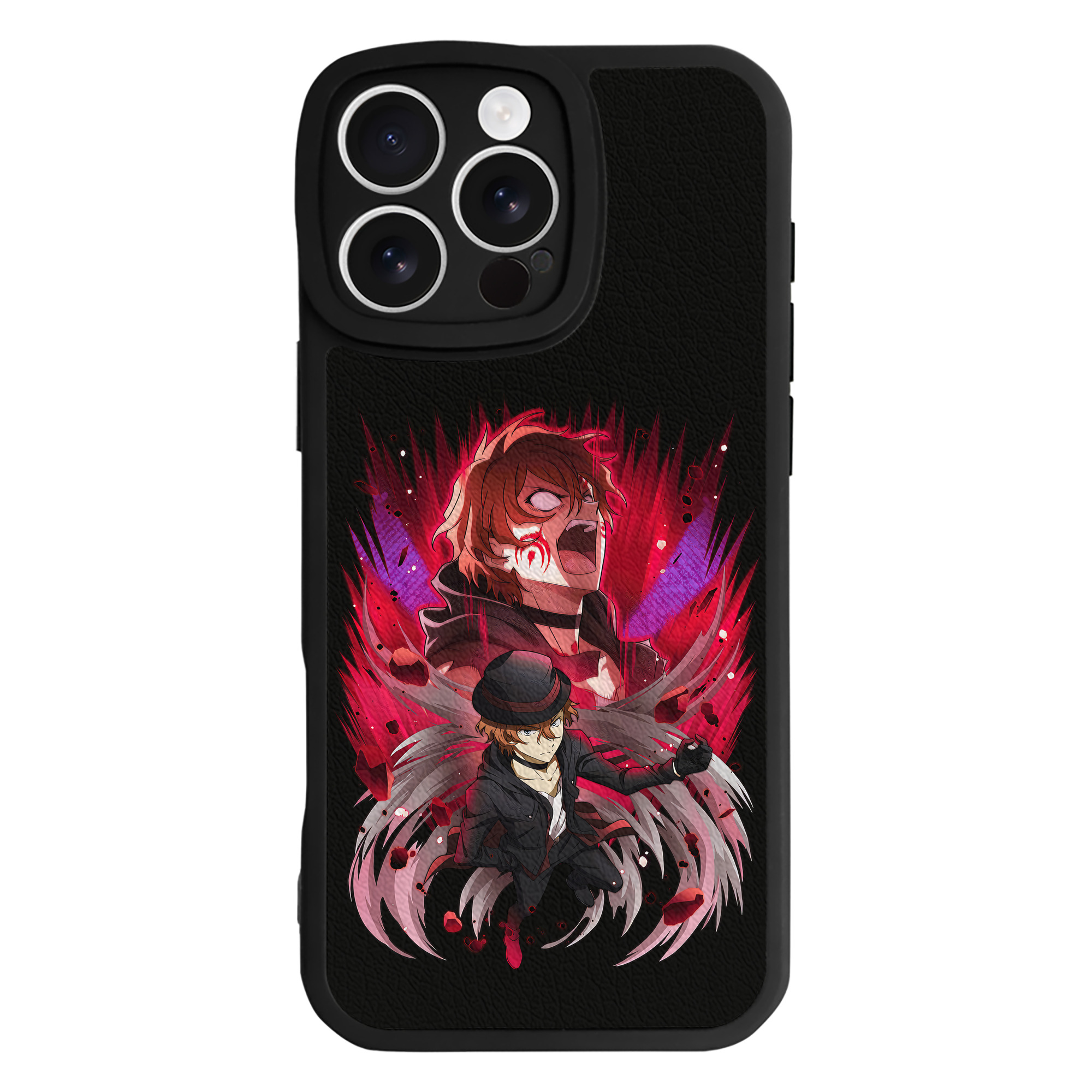 （画像用） 文豪ストレイドッグス Bungo Stray Dogs 【iPhone 16シリーズ対応】シリコンスマホケース（レザー調） 材質：シリコン